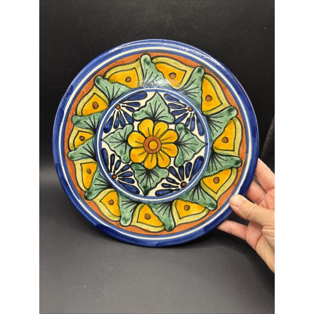 Mexican Talavera Pottery Dinner Plate 10" Hand-Painted Mexico Amora